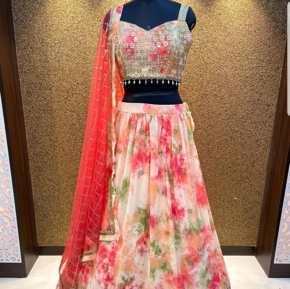 NWT Stunning Lehenga Outfit! Tie Dye